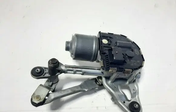 Front wiper linkage and motor