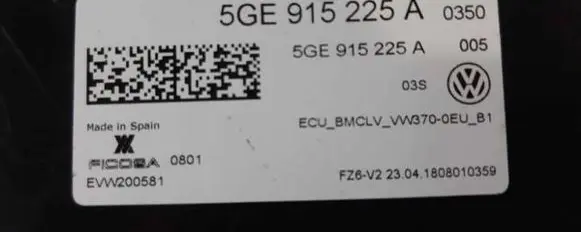 Volkswagen e-Golf Other control units/modules 5GE915225A EVW200581