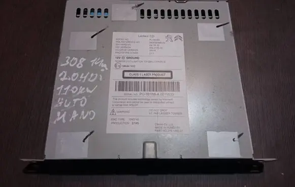 Peugeot 308 Navigation unit CD/DVD player 9805593680 10R0411012 890559368002