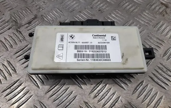 BMW 6 F12 F13 Airbag control unit/module 9253637 925363701 6577925363701