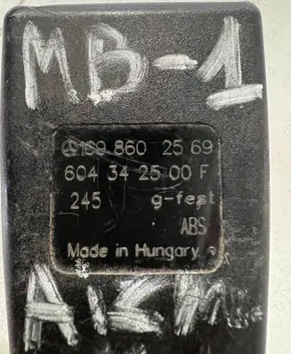 Mercedes-Benz A W169 Front seatbelt buckle 1698602569 604342500F