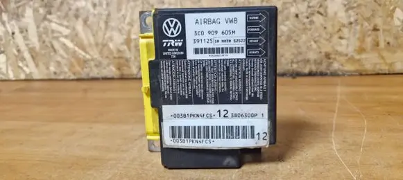 Volkswagen PASSAT B6 Airbag control unit/module 3c0909605