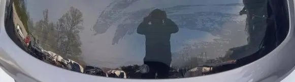 Infiniti QX70 S51 Rear windscreen/windshield window 