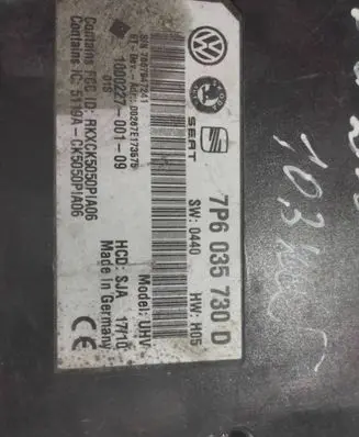 Volkswagen Golf VI Bluetooth control unit module 7P6035730D 00267E173575