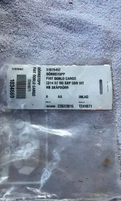 Fiat Doblo Rear door check strap stopper 51879452