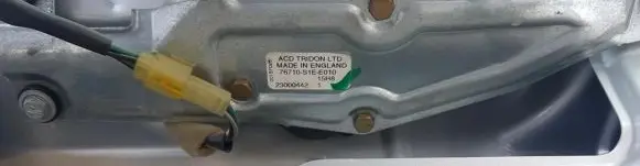 Rear window wiper motor