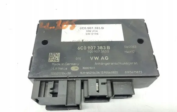 Volkswagen Polo V 6R Tow bar trailer control unit/module 6C0907383B