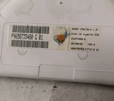 Citroen C3 Speedometer (instrument cluster) P9650735480G01
