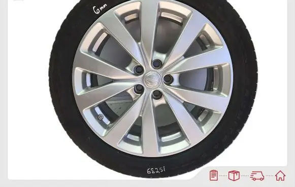 MG ZS R17 alloy rim 10375626
