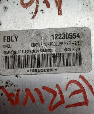 Opel Meriva A Engine control unit/module 12230554 860554LC527320CL HFSI2.5