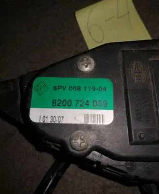 Renault Master II Accelerator throttle pedal 8200724059 6PV00811904