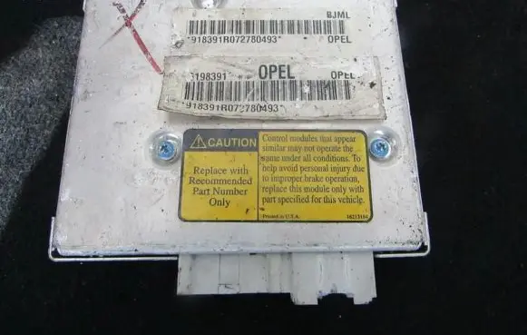 Opel Sintra Engine control unit/module 16198391 bjml