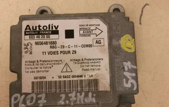 Peugeot 607 Airbag control unit/module 9656481880 603482000