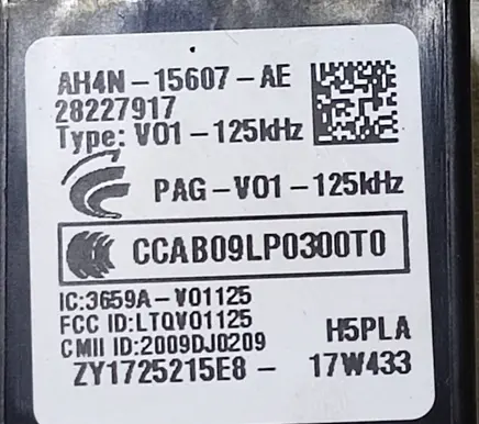 Jaguar F-Pace Keyless (KESSY) go control unit/module AH4N15607AE