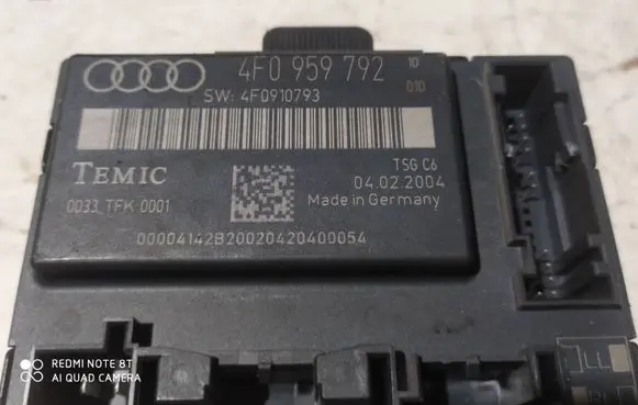 Audi A6 S6 C6 4F Door control unit/module 4F0959792 4F0910793 0033TFK0001