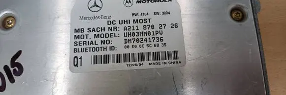 Mercedes-Benz CLC CL203 Bluetooth control unit module A2118702726 DM70241736 UH03MM01PV