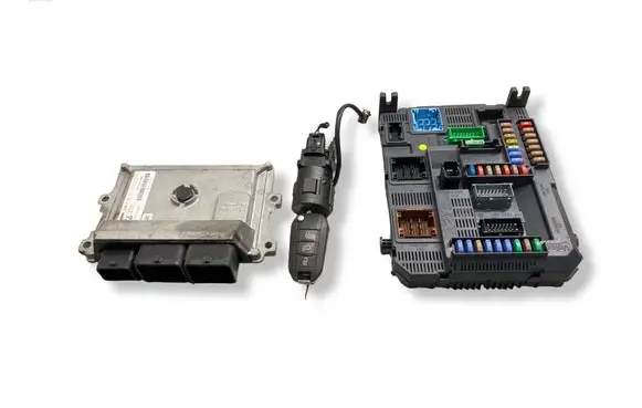 Peugeot 208 I Engine ECU kit and lock set 9805321980 HW9800913080 V29033054A