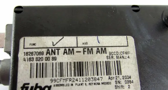 Mercedes-Benz ML W163 Aerial antenna amplifier 1638200089