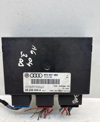 Audi A6 S6 C6 4F Tow bar trailer control unit/module 4F0907383 4F0910383 58299509A
