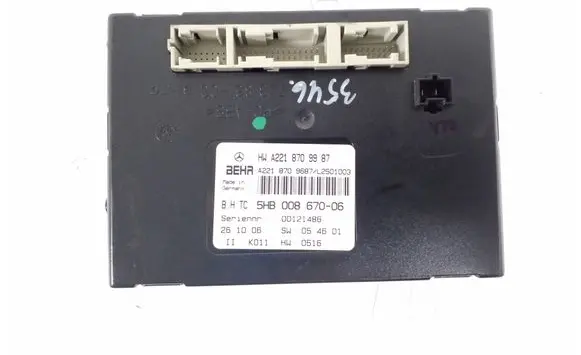 Mercedes-Benz S W221 Air conditioning/heating control unit A2218709987