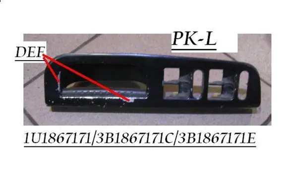 Volkswagen PASSAT B5 Front door window switch trim 3B1867171E 3B1867171C
