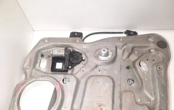 Volkswagen Caddy Front door window regulator with motor 1T0837756