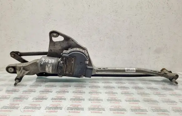 Front wiper linkage and motor
