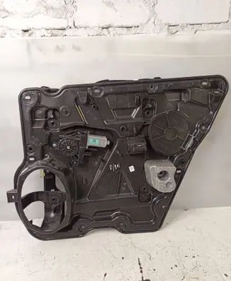 Rear door window regulator with motor