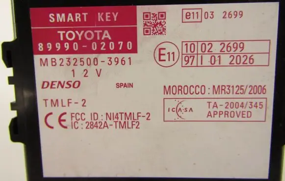 Toyota Auris 150 Other control units/modules 8999002070