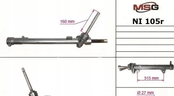 Nissan Qashqai Steering rack NI105R 48001JD900 48001JD90B