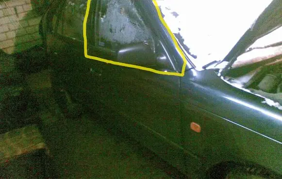 Front door window glass four-door