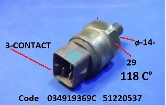 Audi V8 Coolant temperature sensor 034919369C 51220537