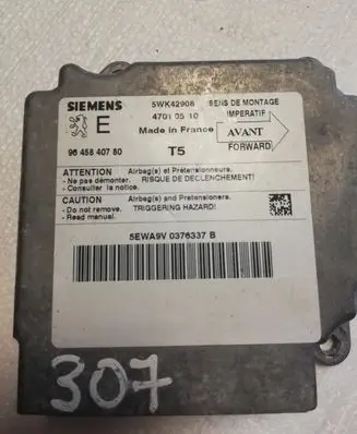 Peugeot 307 Airbag control unit/module 9645840780