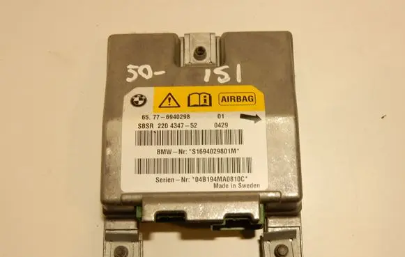 BMW 5 E60 E61 Airbag control unit/module 65776940298 6940298 50151