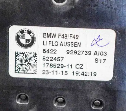 BMW X1 F48 F49 Dashboard air vent grill cover trim 9292739