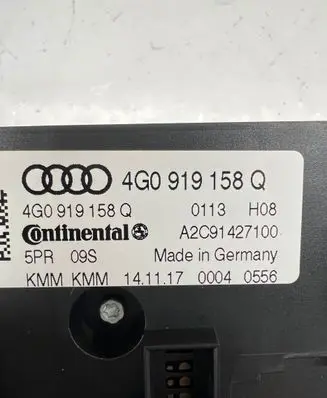 Audi A6 S6 C7 4G Climate control unit 4G0919158Q A2C91427100