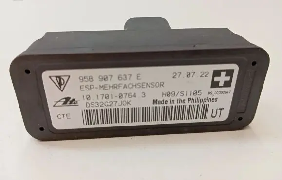 Porsche Macan (95B) ESP acceleration yaw rate sensor 95B907637E