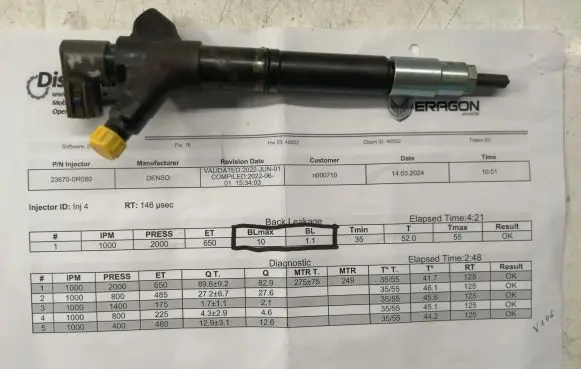 Toyota Verso Fuel injector 2367029136 2367029135 2367026051