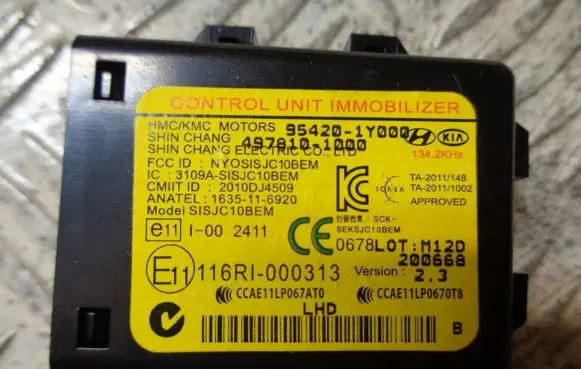 KIA Picanto Other control units/modules 954201Y000