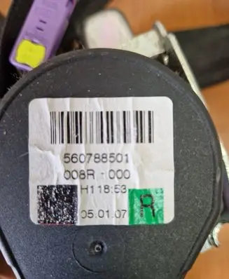 Audi A6 S6 C6 4F Front seatbelt 560788501 008R00