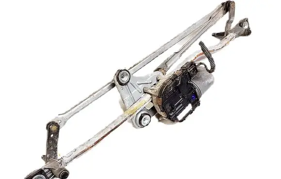 Front wiper linkage and motor