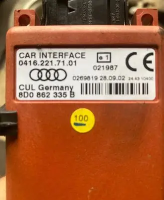 Audi A4 S4 B6 8E 8H Phone control unit/module 8D0862335B 04162217101