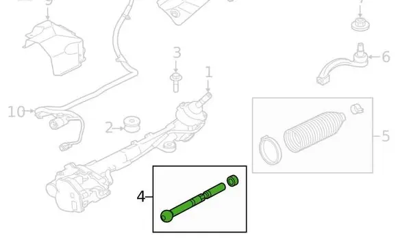 Land Rover Range Rover Velar Steering tie rod HK833L519AA T4A12527 LR090900