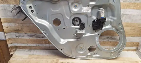 Rear door window regulator with motor