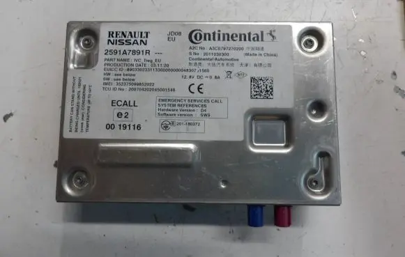 Renault Captur II Bluetooth control unit module 2591A7891R