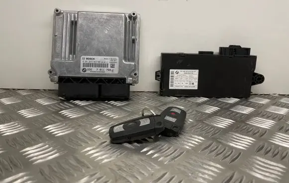 BMW 5 E60 E61 Engine ECU kit and lock set 7811700 0281015043 9147216