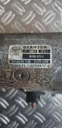 KIA Sportage Starter motor 3610027010 031013190
