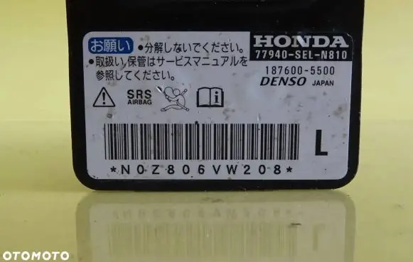 Honda Jazz Airbag deployment crash/impact sensor 77940-SEL-N810 77940SELN810 187600-5500