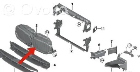 BMW 5 G30 G31 G38 Front grill 9498612