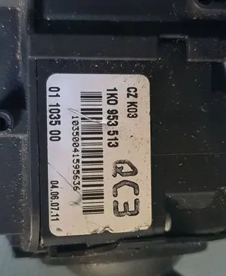Volkswagen Scirocco Wiper turn signal indicator stalk/switch 1K0953503E 01403503